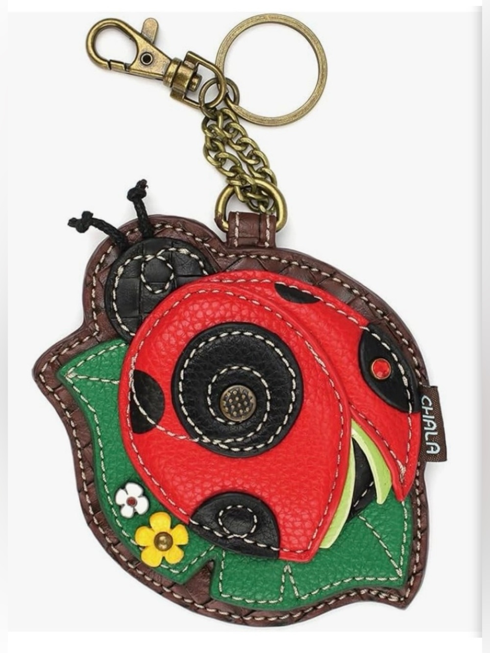 Chala Ladybug AppliquƩ Bag Charm Key Fob Coin Purse (NWT)